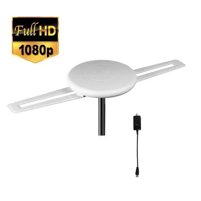 2023 Edition - Premium Omni Directional Digital Amplified Outdoor TV Antenna - HD VHF, 40ft Cable, and J-Pole Mount